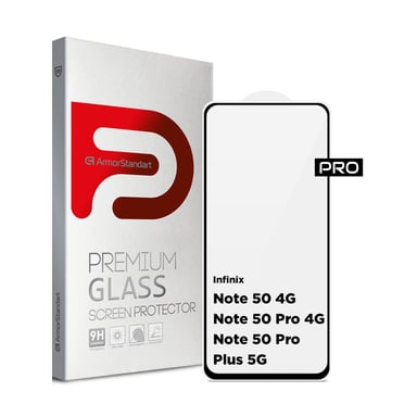 Скло захисне Armorstandart Pro Infinix Note 50 4G / Note 50 Pro 4G / Note 50 Pro Plus 5G Black (ARM84722) - фото 1