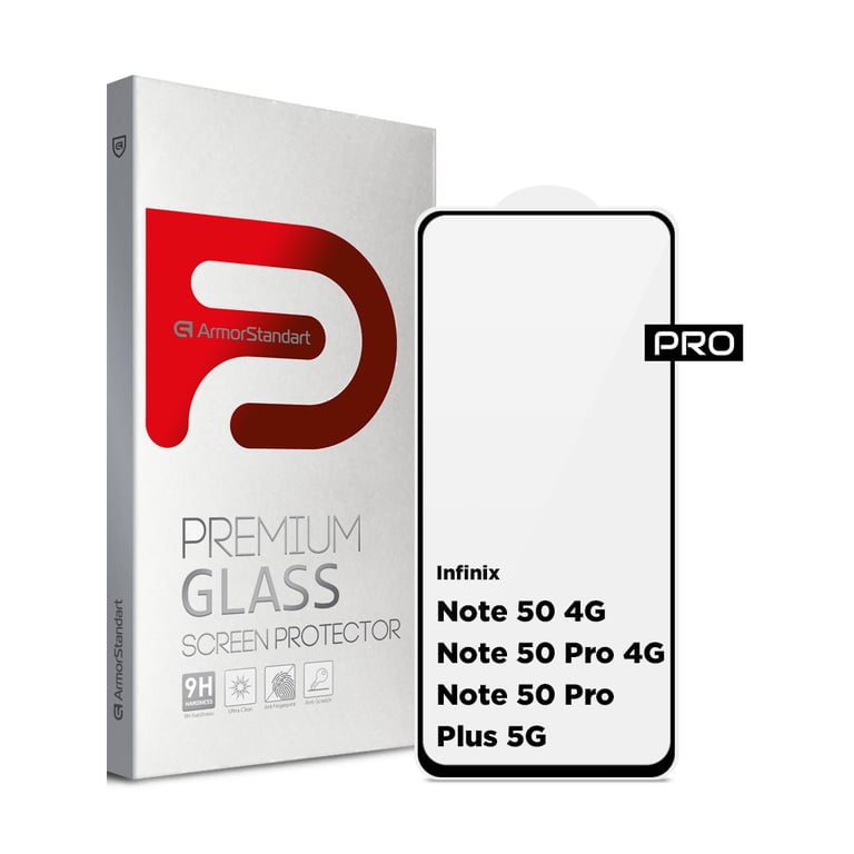 Скло захисне Armorstandart Pro Infinix Note 50 4G / Note 50 Pro 4G / Note 50 Pro Plus 5G Black (ARM84722) - фото 1