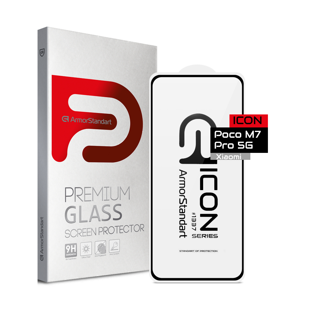 Скло захисне Armorstandart Icon Xiaomi Poco M7 Pro 5G Black (ARM83139) Скло захисне Armorstandart Icon Xiaomi Poco M7 Pro 5G Black (ARM83139)