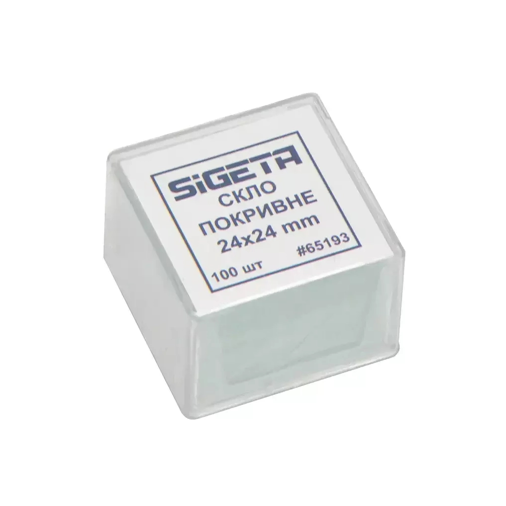 Аксесуар до мікроскопів Sigeta Покривне скло 24x24 мм (100 шт) (65193) - фото 1 Аксесуар до мікроскопів Sigeta Покривне скло 24x24 мм (100 шт) (65193) - фото 1