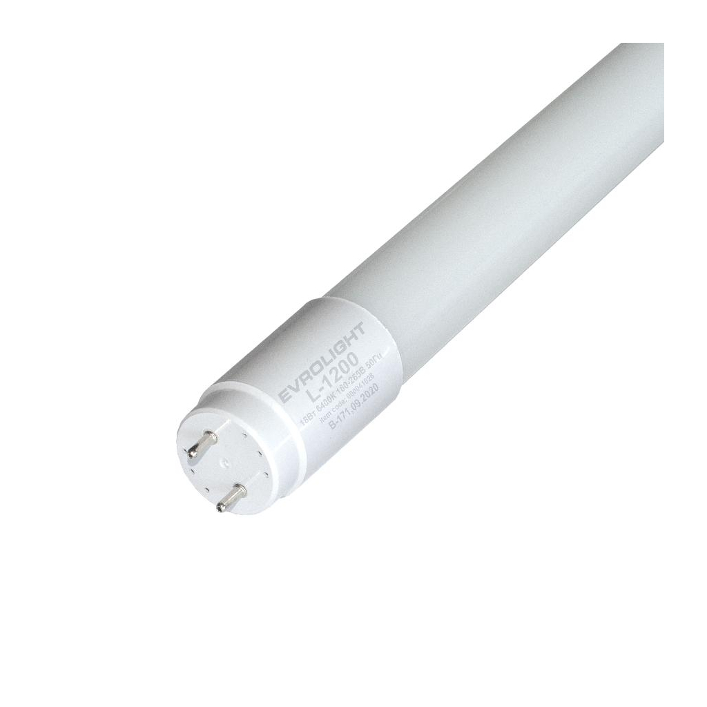 Лампочка EVROLIGHT L-1200 6400K 18Вт G13 T8 - фото 2 Лампочка EVROLIGHT L-1200 6400K 18Вт G13 T8 - фото 2