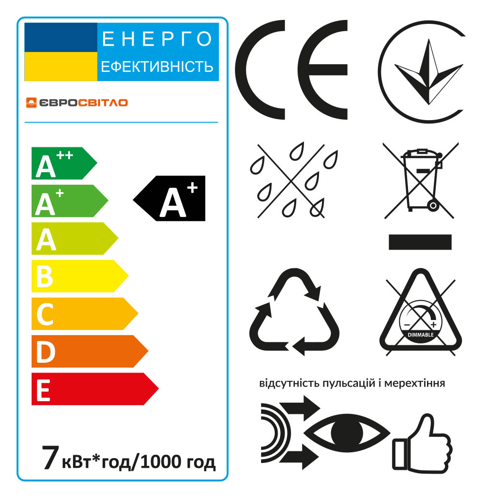 Лампочка Євросвітло 7Вт 2700К P-7-2700-27 Е27 - фото 3 Лампочка Євросвітло 7Вт 2700К P-7-2700-27 Е27 - фото 3