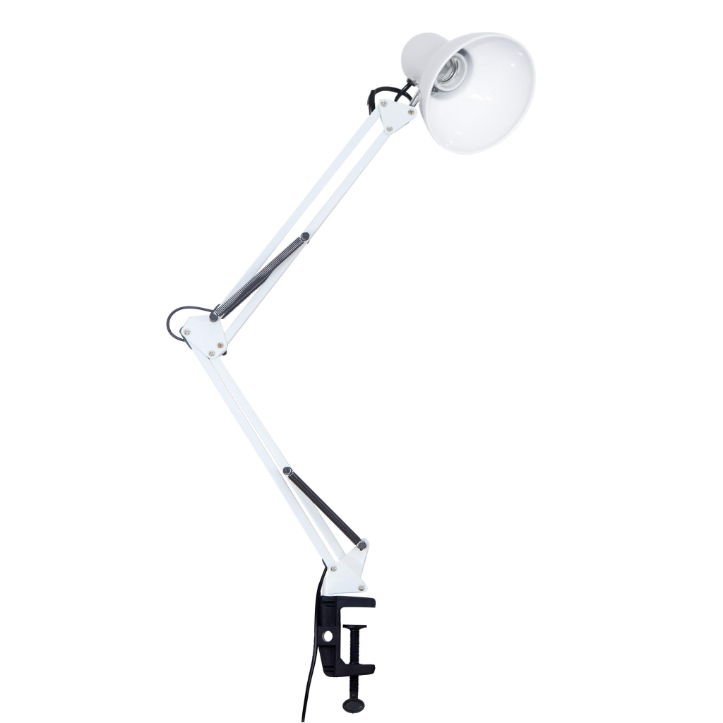 Настільна лампа Євросвітло Ridy-027 E27 зі струбциною біла - фото 3 Настільна лампа Євросвітло Ridy-027 E27 зі струбциною біла - фото 3