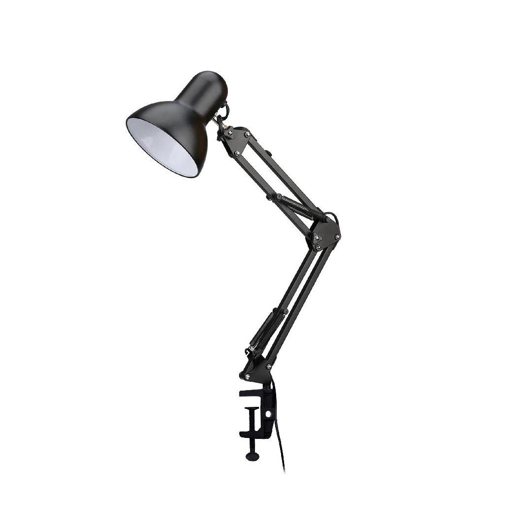 Настільна лампа Євросвітло Ridy-027 E27 зі струбциною чорна - фото 1 Настільна лампа Євросвітло Ridy-027 E27 зі струбциною чорна - фото 1