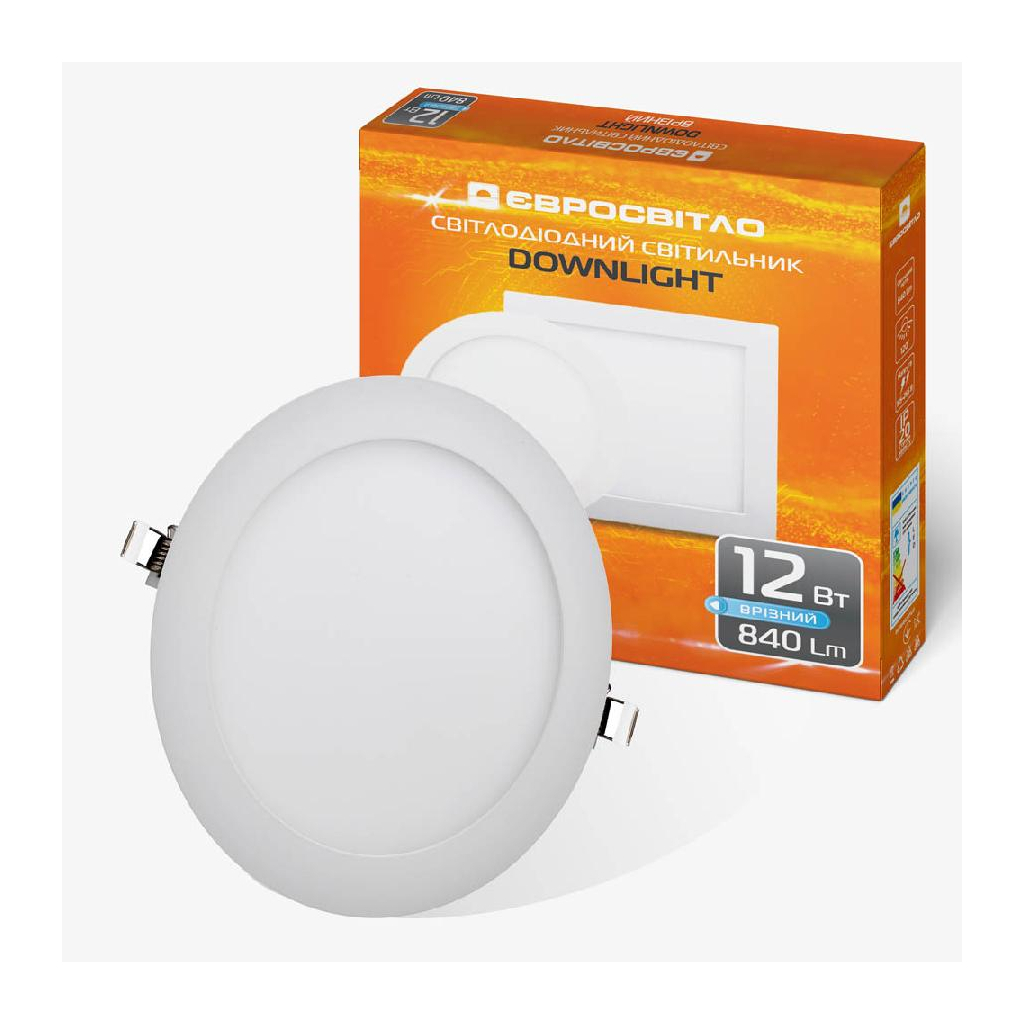 Світильник точковий Євросвітло LED-R-170-12 6400К Світильник точковий Євросвітло LED-R-170-12 6400К
