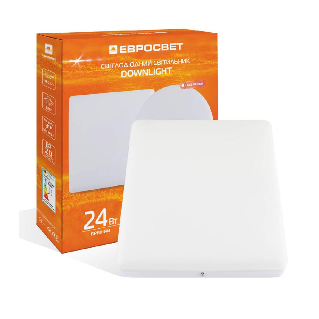 Світильник точковий Євросвітло LED-SS-170-24 4200К без рамки - фото 1