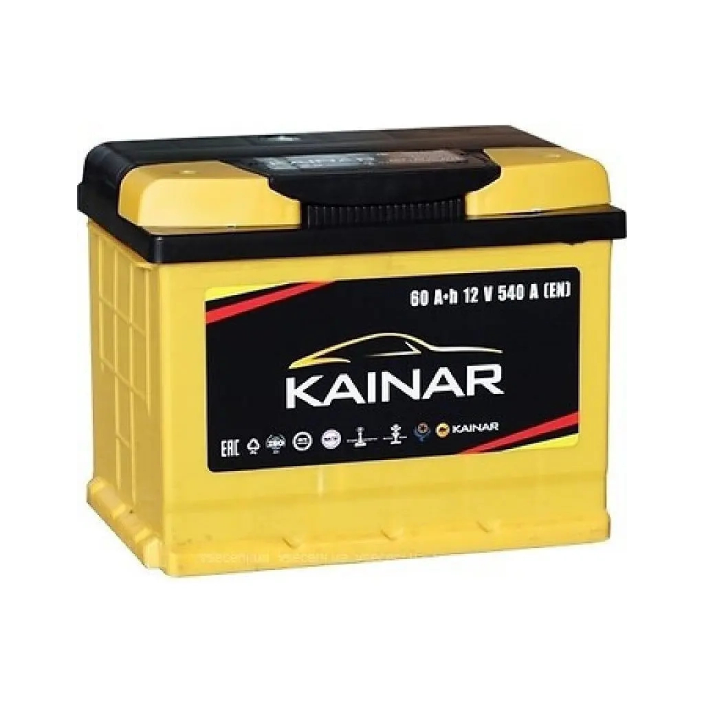 Акумулятор автомобільний KAINAR STANDART 60Ah (+/-) (550EN) (060 2611120) - фото 1