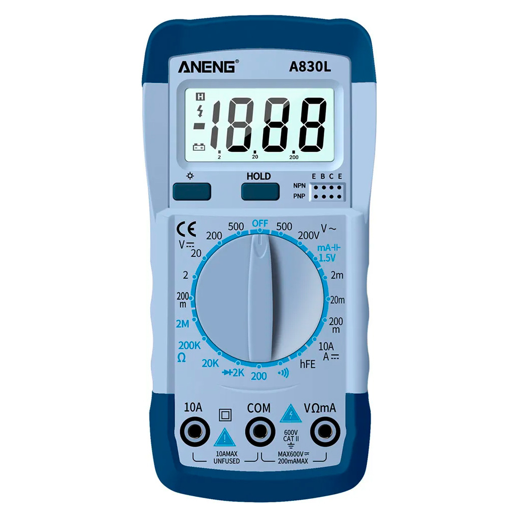Цифровий мультиметр ANENG AN-A830L, V, A, R (AN-A830L) - фото 1