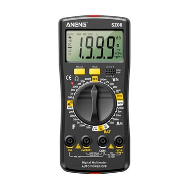 Цифровий мультиметр ANENG SZ08, V, A, R, C, T, F, функція hFE (SZ08) - фото 1