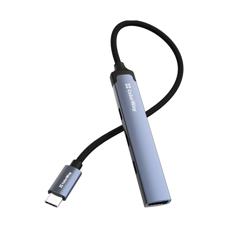 Концентратор ColorWay USB-C 4-in-1 USB-C2.0х3/USB3.0 (CW-HUB07) - фото 1