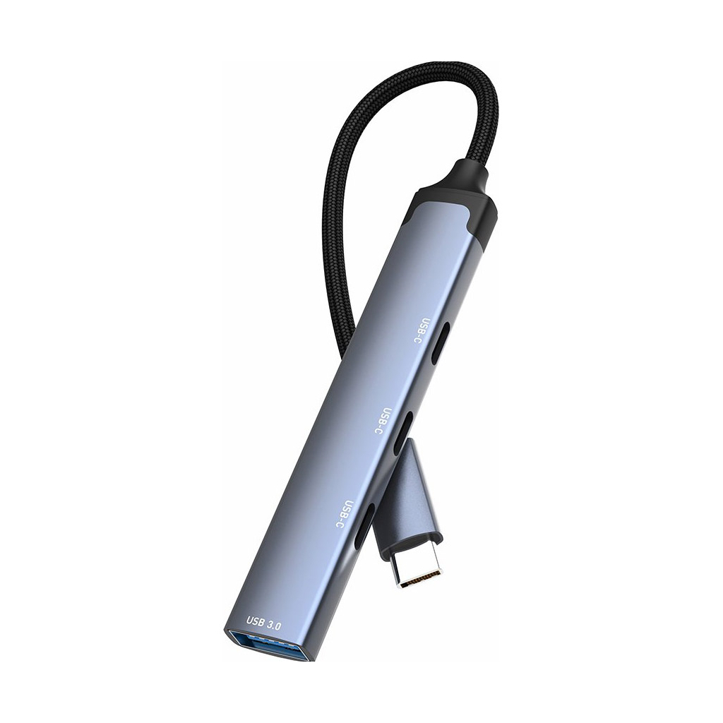 Концентратор ColorWay USB-C 4-in-1 USB-C2.0х3/USB3.0 (CW-HUB07) - фото 2 Концентратор ColorWay USB-C 4-in-1 USB-C2.0х3/USB3.0 (CW-HUB07) - фото 2