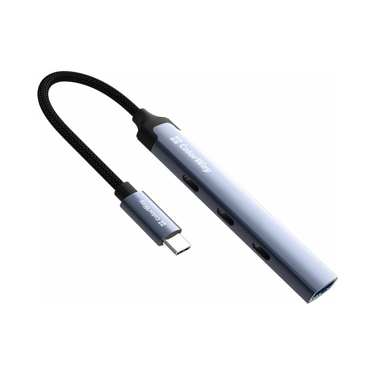 Концентратор ColorWay USB-C 4-in-1 USB-C2.0х3/USB3.0 (CW-HUB07) - фото 3