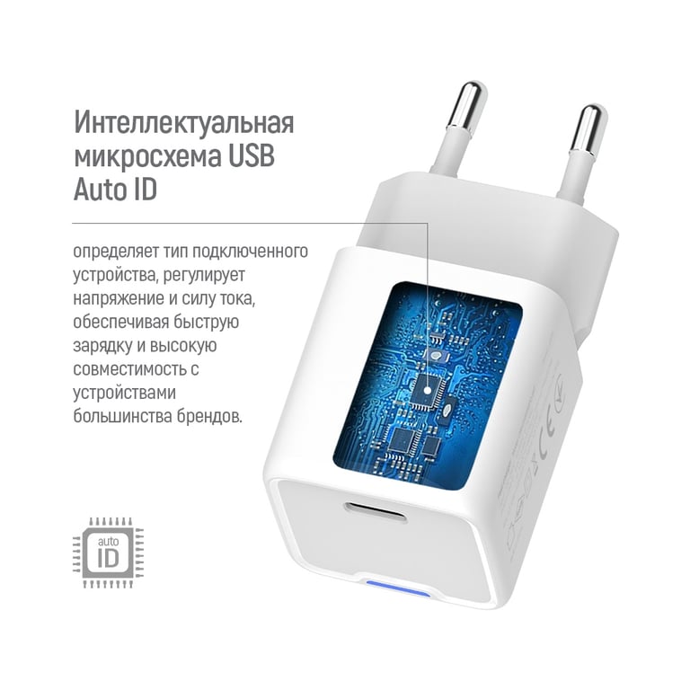 Зарядний пристрій ColorWay GaN Mini 25W PD Port PPS USB-C white (CW-CHS052PD-WT) - фото 10