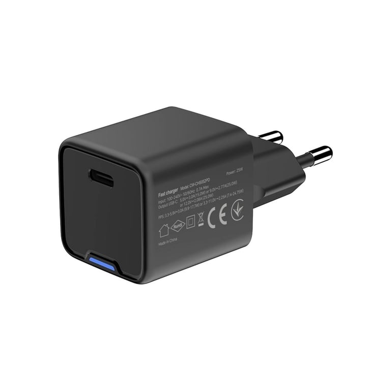 Зарядний пристрій ColorWay GaN Mini 25W PD Port PPS USB-C black (CW-CHS052PD-BK) - фото 5