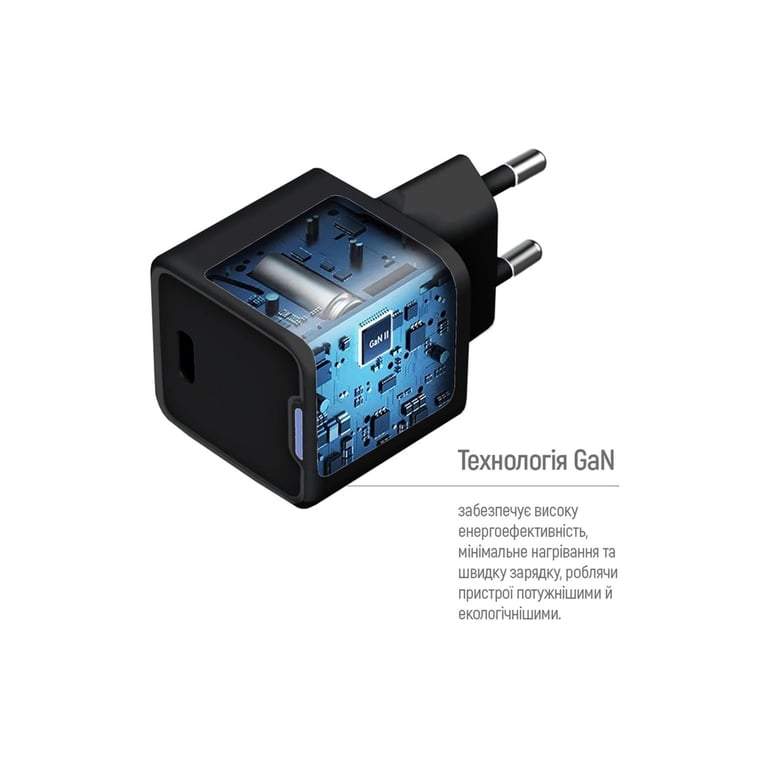 Зарядний пристрій ColorWay GaN Mini 25W PD Port PPS USB-C black (CW-CHS052PD-BK) - фото 8