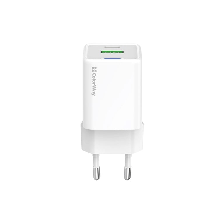 Зарядний пристрій ColorWay GaN Mini 30W PD Port PPS USB (Type-C PD + USB QC4.0) white (CW-CHS053PD-WT) - фото 3
