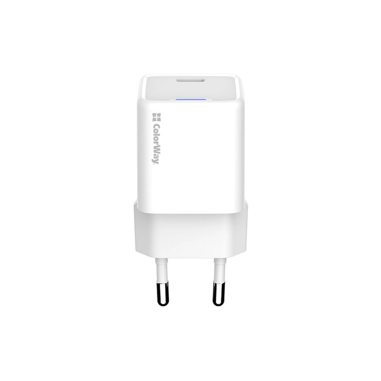 Зарядний пристрій ColorWay GaN Mini 30W PD Port PPS USB-C white (CW-CHS054PD-WT) - фото 3