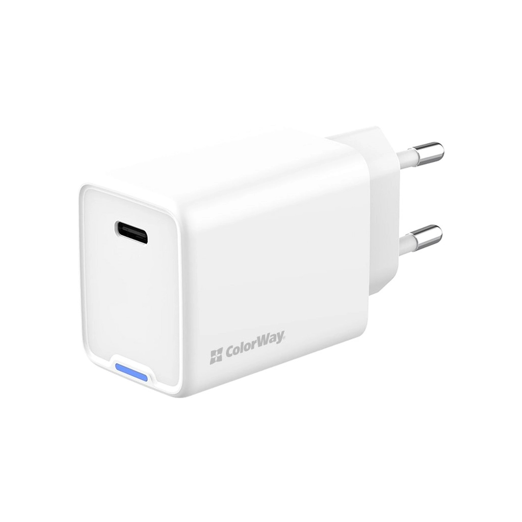 Зарядний пристрій ColorWay GaN Mini 45W PD Port PPS USB-C white (CW-CHS057PD-WT) - фото 1 Зарядний пристрій ColorWay GaN Mini 45W PD Port PPS USB-C white (CW-CHS057PD-WT) - фото 1