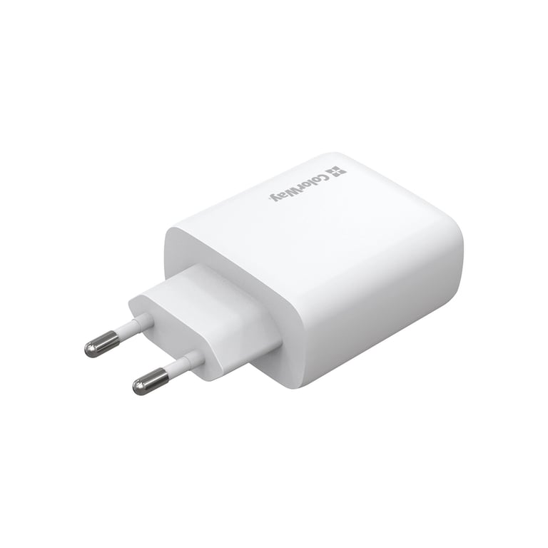 Зарядний пристрій ColorWay GaN Mini 50W PD Port PPS USB (Type-C PD 30W + Type-C PD 20W) white (CW-CHS050PD-WT) - фото 2