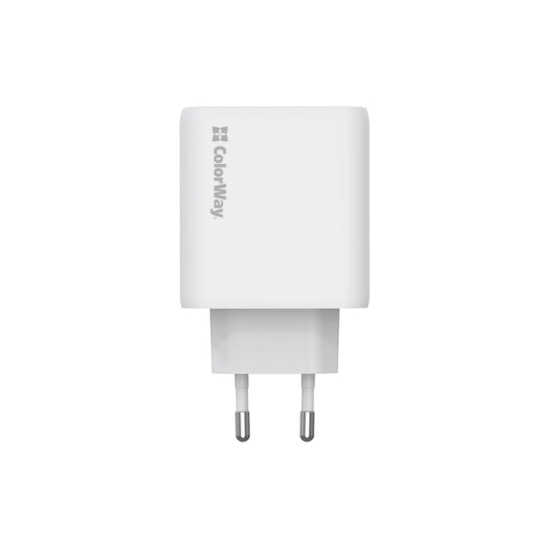 Зарядний пристрій ColorWay GaN Mini 50W PD Port PPS USB (Type-C PD 30W + Type-C PD 20W) white (CW-CHS050PD-WT) - фото 5
