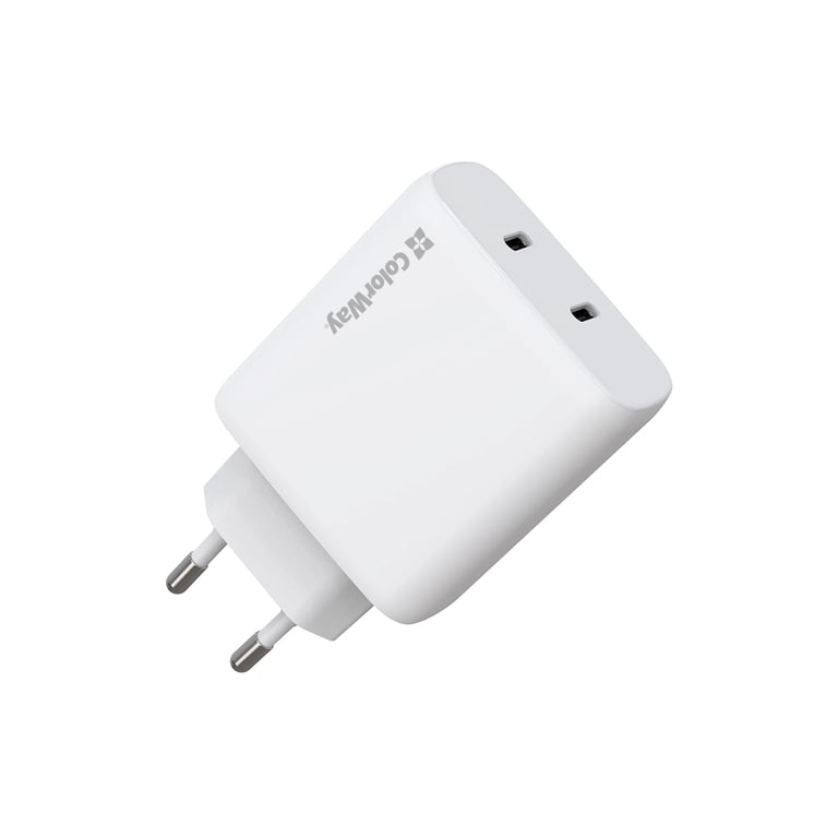 Зарядний пристрій ColorWay GaN Mini 50W PD Port PPS USB (Type-C PD 30W + Type-C PD 20W) white (CW-CHS050PD-WT) - фото 6