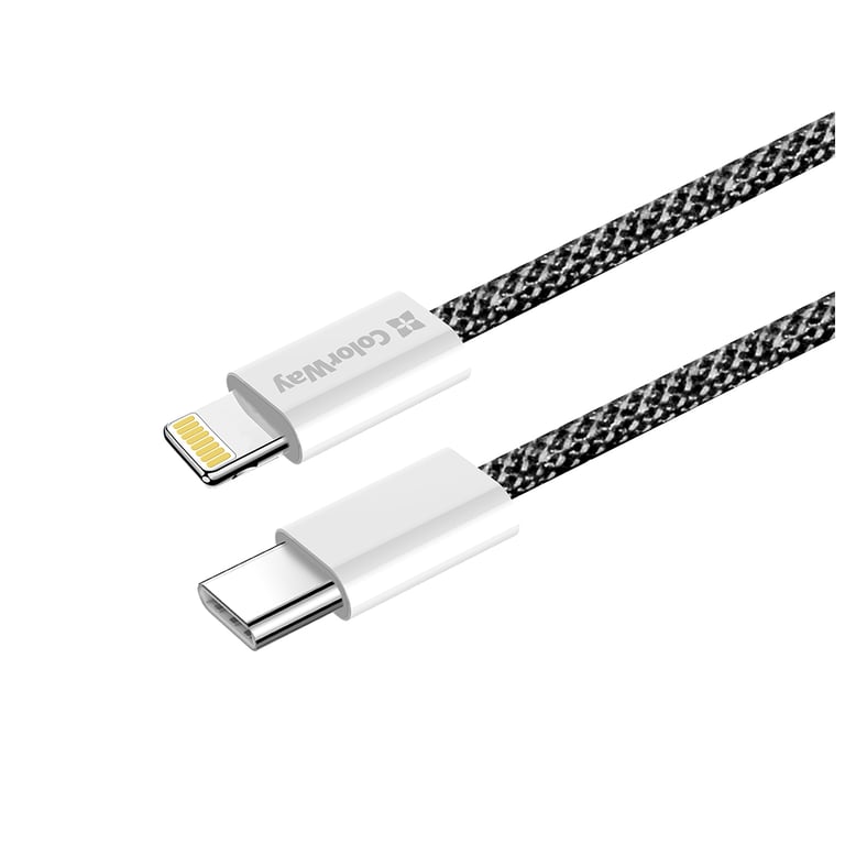 Дата кабель USB-C to Lightning 2.0m 27W PD FC black ColorWay (CW-CBPDCL068-BK) - фото 7