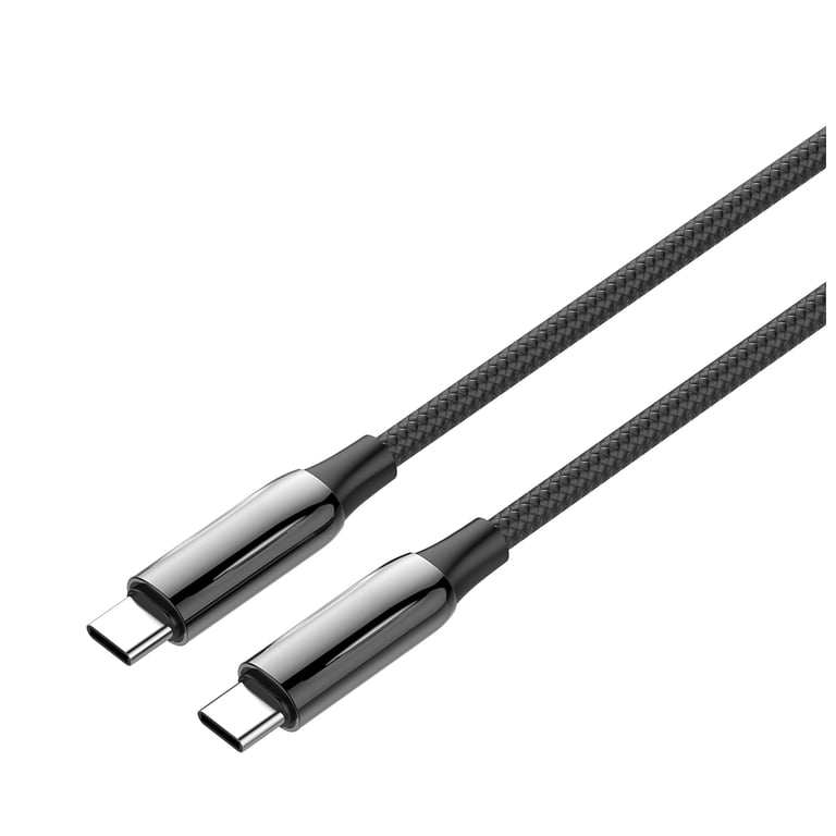 Дата кабель USB-C to USB-C 1.0m (PVC+Aluminum Alloy) (PD Fast Charging 240W) 5А black ColorWay (CW-CBPDCC069-BK) - фото 2