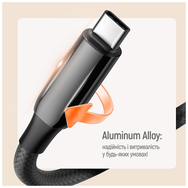 Дата кабель USB-C to USB-C 2.0m (PVC+Aluminum Alloy) (PD Fast Charging 240W) 5А black ColorWay (CW-CBPDCC070-BK) - фото 12