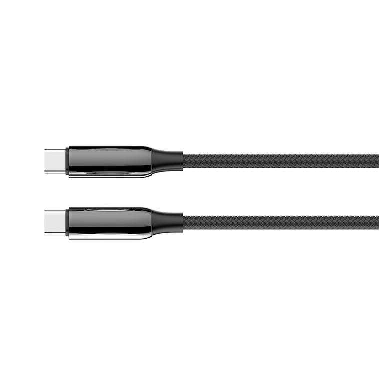 Дата кабель USB-C to USB-C 2.0m (PVC+Aluminum Alloy) (PD Fast Charging 240W) 5А black ColorWay (CW-CBPDCC070-BK) - фото 3