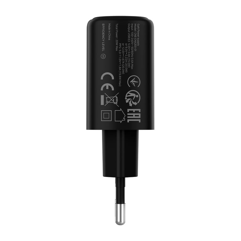 Зарядний пристрій Canyon OnCharge 200 20W 1xPD EU Black (CNE-CHA200-11) - фото 4