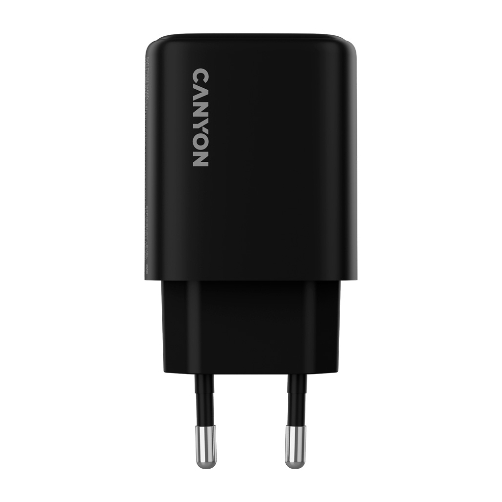 Зарядний пристрій Canyon OnCharge 250 25W 1xPD 1xQC EU Black (CNE-CHA250-31) - фото 3 Зарядний пристрій Canyon OnCharge 250 25W 1xPD 1xQC EU Black (CNE-CHA250-31) - фото 3