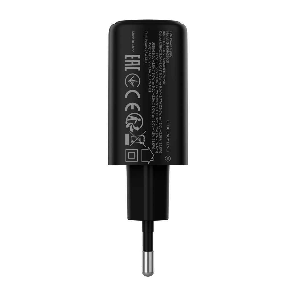 Зарядний пристрій Canyon OnCharge 250 25W 1xPD 1xQC EU Black (CNE-CHA250-31) - фото 4 Зарядний пристрій Canyon OnCharge 250 25W 1xPD 1xQC EU Black (CNE-CHA250-31) - фото 4