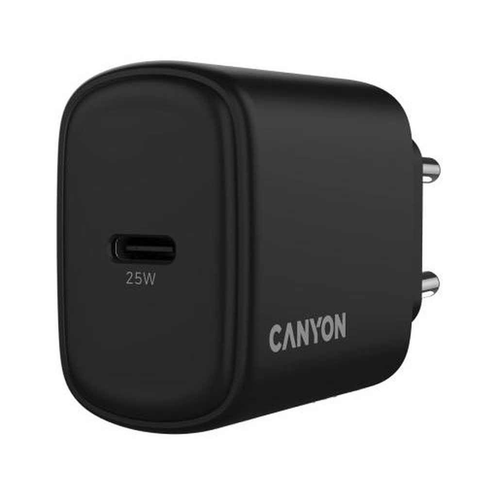 Зарядний пристрій Canyon OnCharge 250 25W 1xPD EU Black (CNE-CHA250-11) - фото 5 Зарядний пристрій Canyon OnCharge 250 25W 1xPD EU Black (CNE-CHA250-11) - фото 5