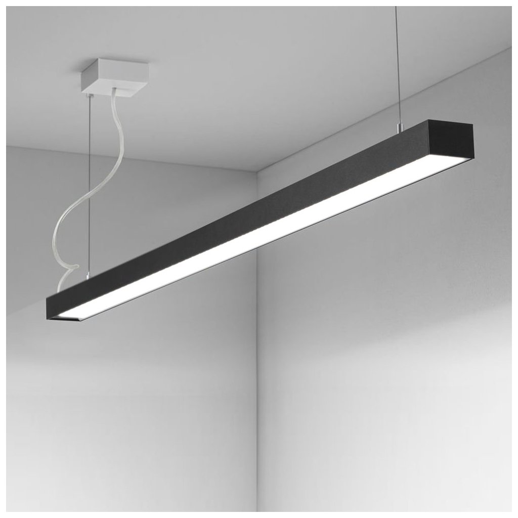 Світильник Євросвітло Sign-30 підвісний лінійний на тросах 30Вт 4200К чорний - фото 3 Світильник Євросвітло Sign-30 підвісний лінійний на тросах 30Вт 4200К чорний - фото 3