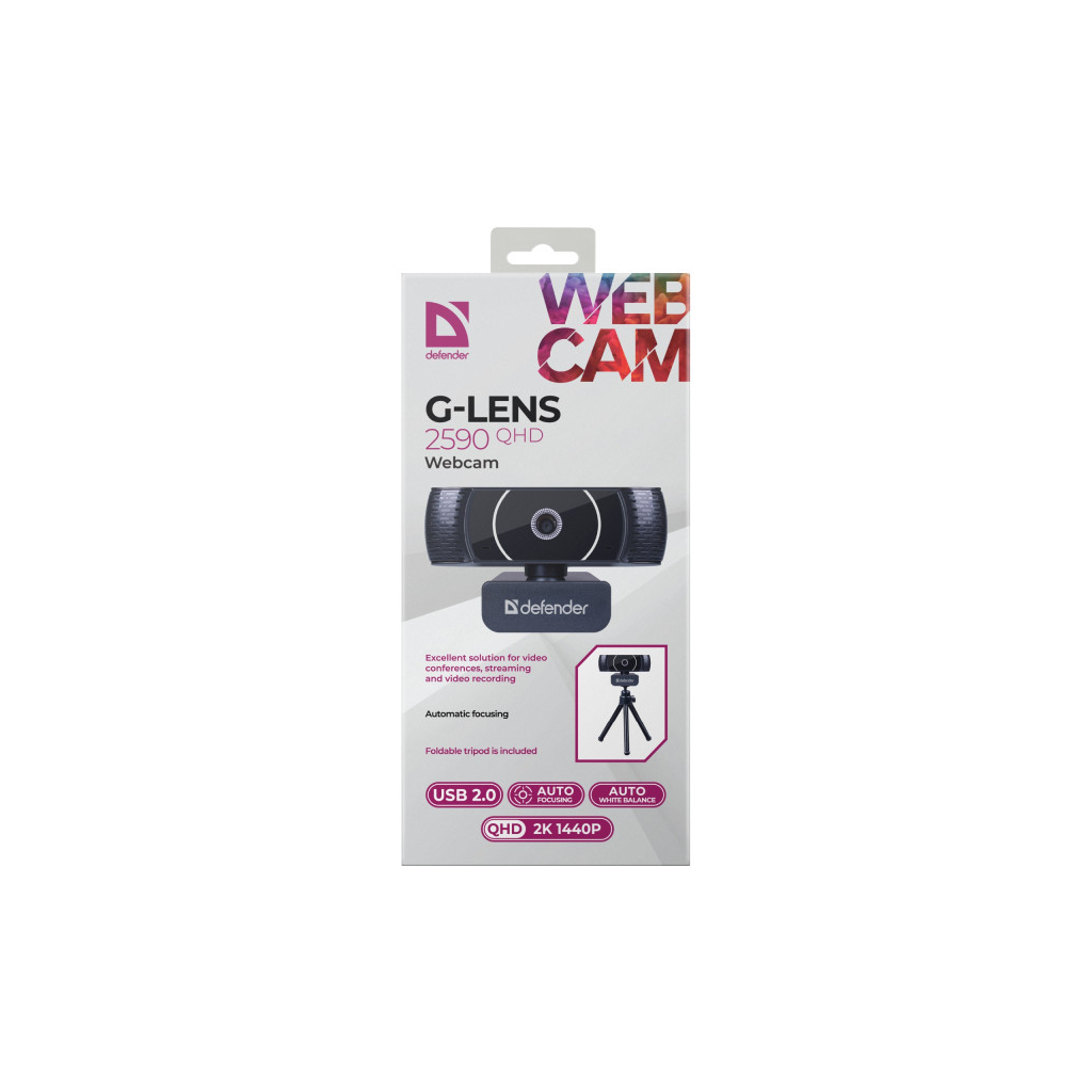 Веб-камера Defender G-lens 2590 QHD 2K 1440p Black (63113) - фото 9 Веб-камера Defender G-lens 2590 QHD 2K 1440p Black (63113) - фото 9