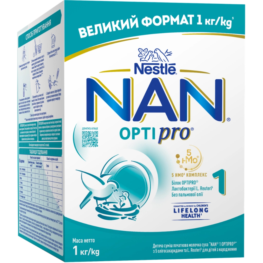 Дитяча суміш Nestle NAN 1 Optipro з 5 олігосахаридами та L. Reuteri для дітей з народження 1 кг (1000003) Дитяча суміш Nestle NAN 1 Optipro з 5 олігосахаридами та L. Reuteri для дітей з народження 1 кг (1000003)
