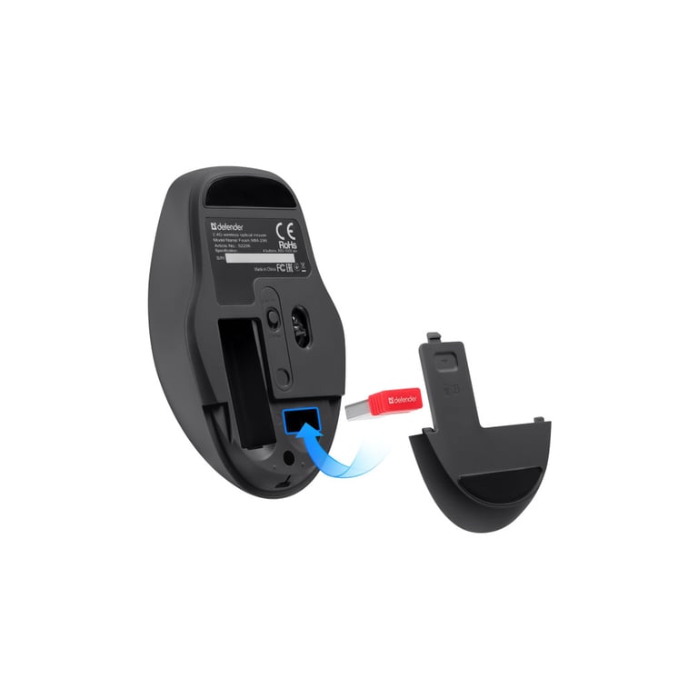 Мишка Defender Feam MM-296 Wireless Black (52296) - фото 5