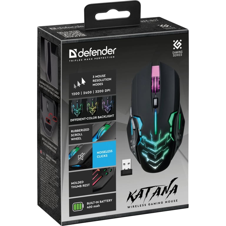 Мишка Defender Katana GM-511 LED Wireless Black (52511) - фото 10