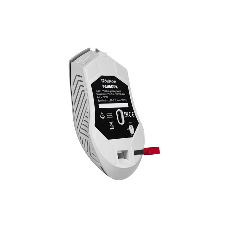 Мишка Defender Pandora GM-502 LED Wireless White (52502) - фото 5