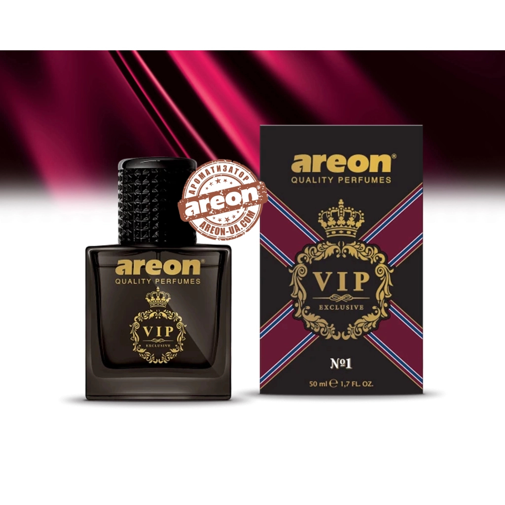 Ароматизатор для автомобіля Areon VIP 1 скло 50 мл Чорний дизайн (85016) - фото 2 Ароматизатор для автомобіля Areon VIP 1 скло 50 мл Чорний дизайн (85016) - фото 2