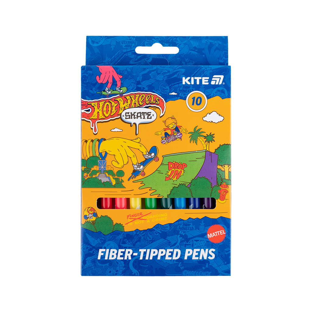 Фломастери Kite Hot Wheels 10 кольорів (HW25-455) Фломастери Kite Hot Wheels 10 кольорів (HW25-455)