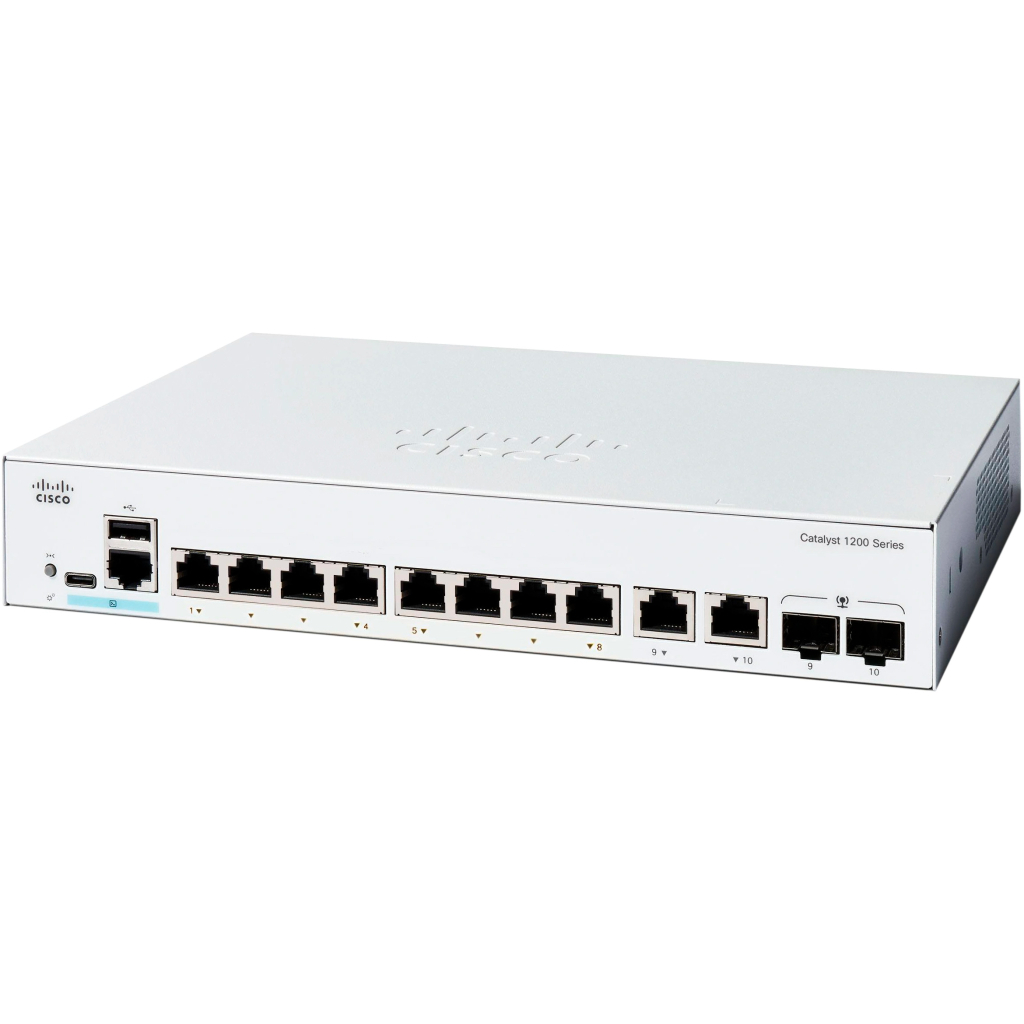 Комутатор мережевий Cisco C1200-8T-E-2G - фото 1 Комутатор мережевий Cisco C1200-8T-E-2G - фото 1