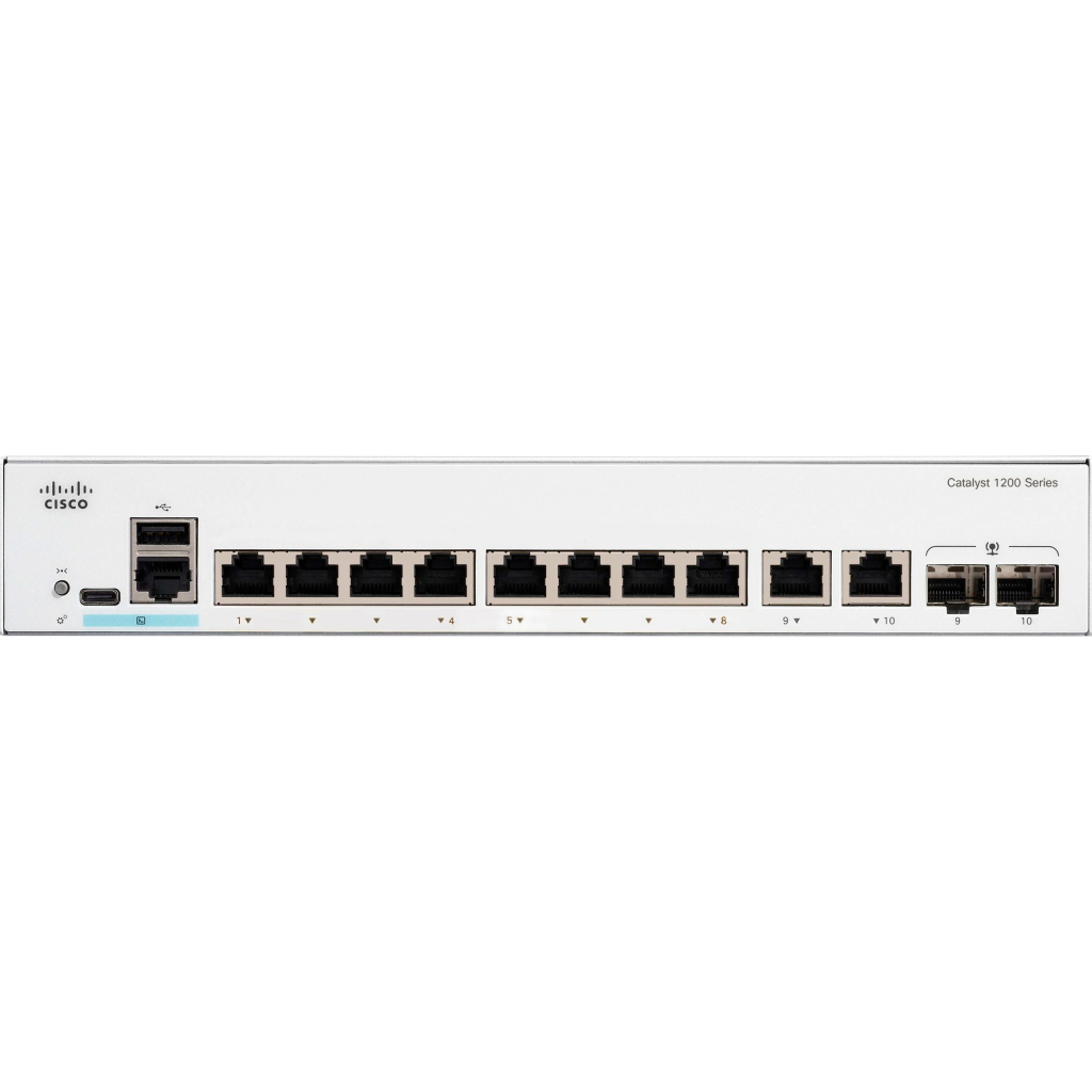 Комутатор мережевий Cisco C1200-8T-E-2G - фото 2 Комутатор мережевий Cisco C1200-8T-E-2G - фото 2