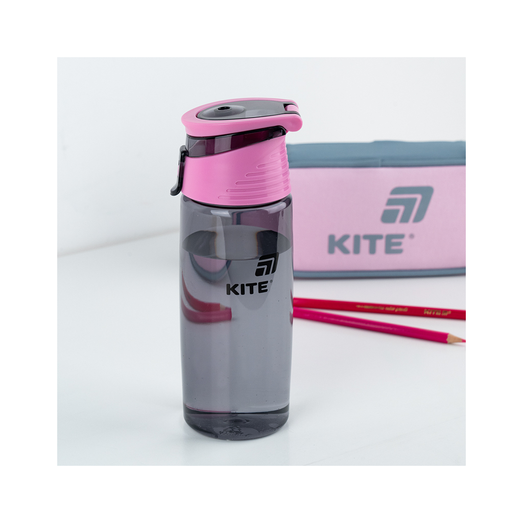 Поїльник-непроливайка Kite 550 мл, сіра (K25-401-1) - фото 3 Поїльник-непроливайка Kite 550 мл, сіра (K25-401-1) - фото 3