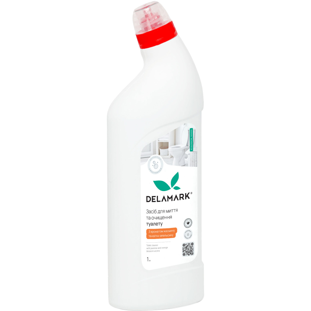 Засіб для чищення унітазу DeLaMark Жасмин та квітка апельсину 1 л (4820152333759) - фото 1 Засіб для чищення унітазу DeLaMark Жасмин та квітка апельсину 1 л (4820152333759) - фото 1