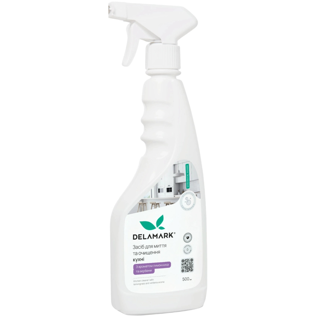 Спрей для чищення кухні DeLaMark Лимонник та вербена 500 мл (4820152333728) - фото 1 Спрей для чищення кухні DeLaMark Лимонник та вербена 500 мл (4820152333728) - фото 1