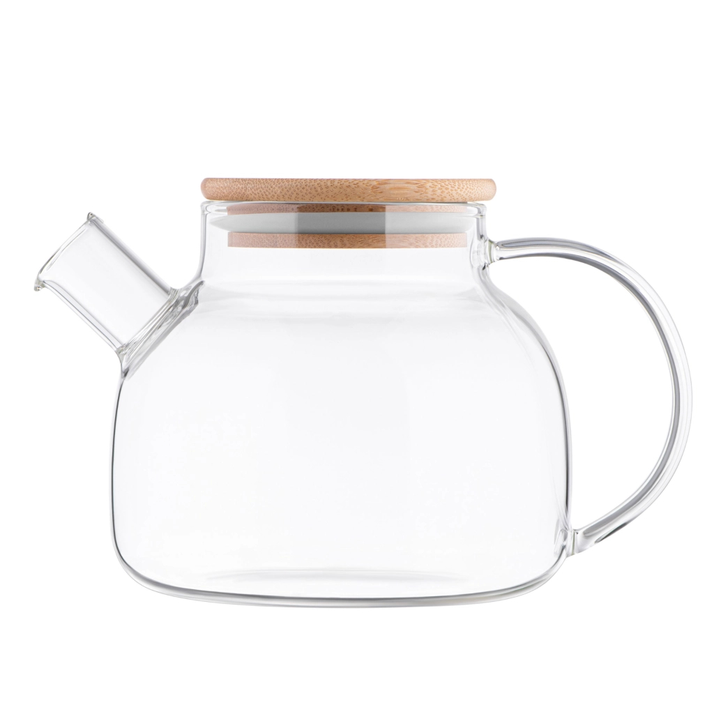 Заварник Ardesto Gemini боросилікатне скло бамбук прозорий 1000мл (AR3010GBM)