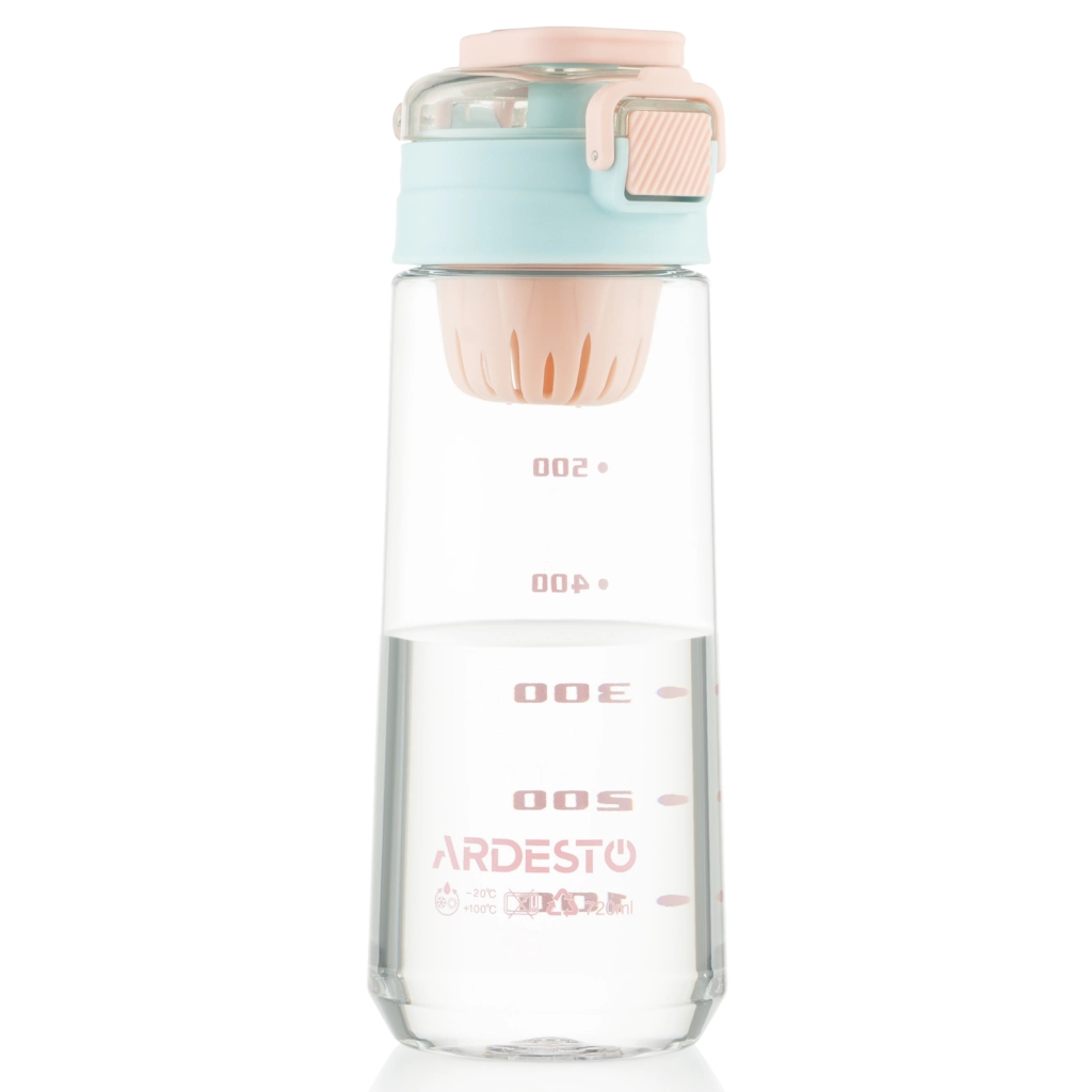 Пляшка для води Ardesto Duo 720мл блакитний, рожевий (AR2272DB) Пляшка для води Ardesto Duo 720мл блакитний, рожевий (AR2272DB)