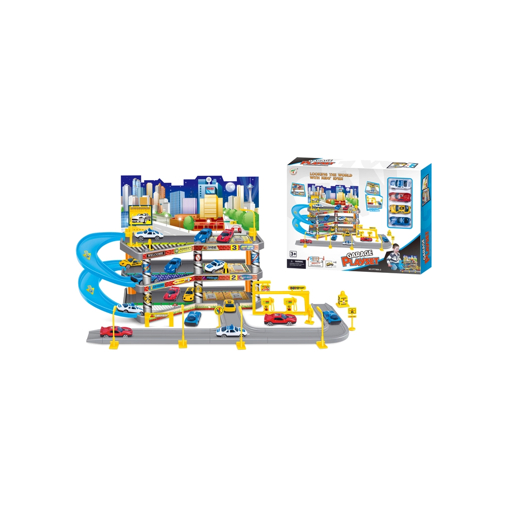 Ігровий набір Playset складний паркінг в комплекті з 4 машинками GARAGE (3858894672479) - фото 3 Ігровий набір Playset складний паркінг в комплекті з 4 машинками GARAGE (3858894672479) - фото 3