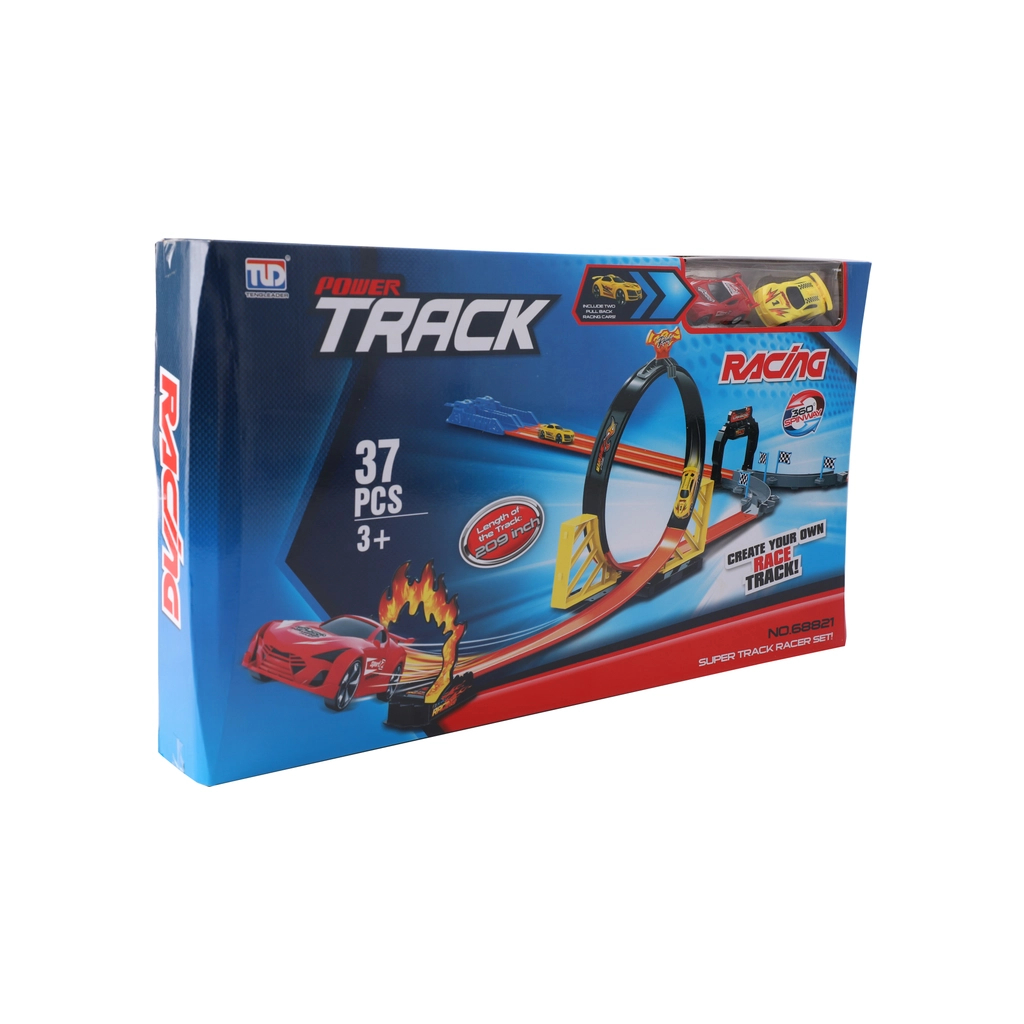 Автотрек Track Racing з 2-ма машинками на 37 деталей (3858894675272) - фото 2 Автотрек Track Racing з 2-ма машинками на 37 деталей (3858894675272) - фото 2